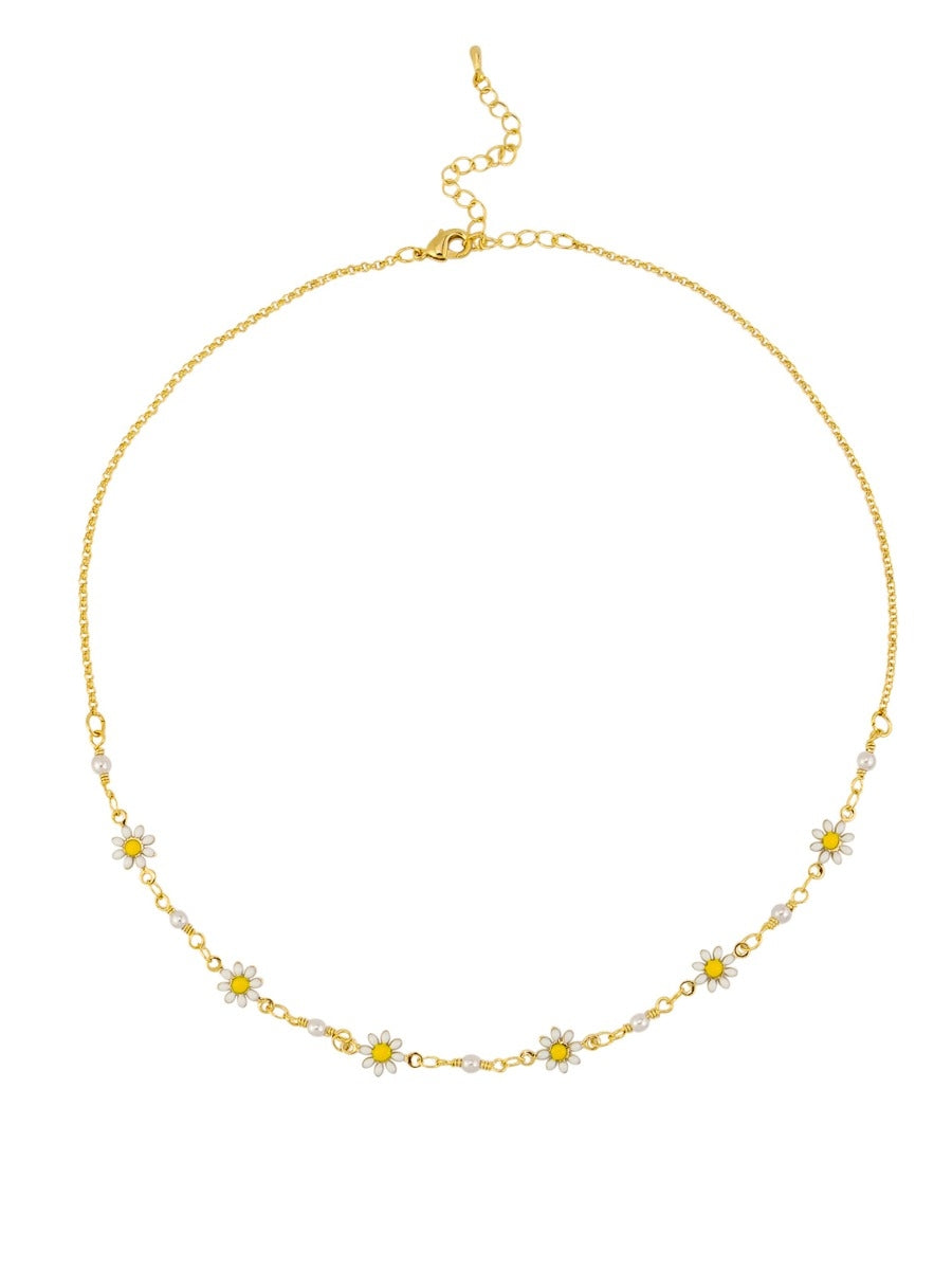 Tiger Tree Gold Daisy Chain Necklace