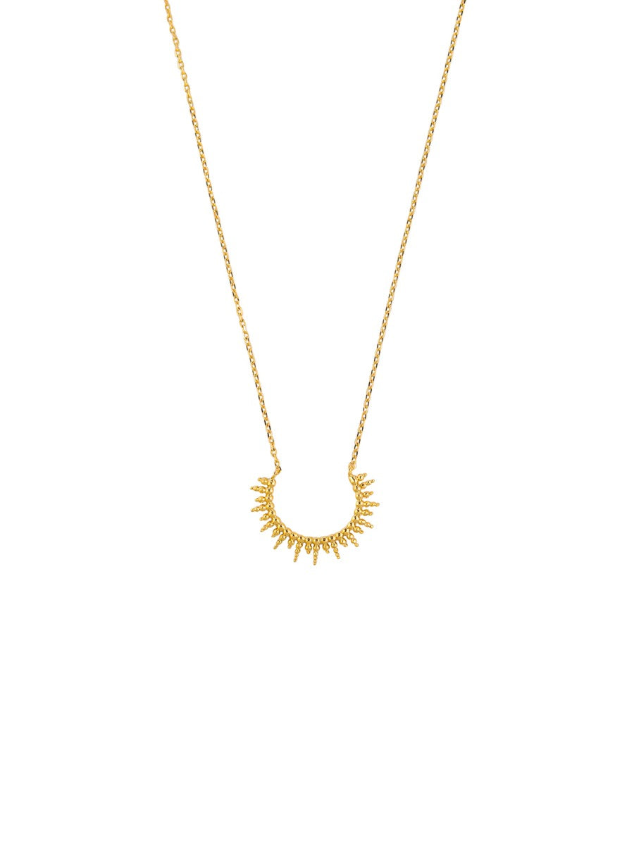 Tiger Tree NKJ4434 Gold Sun Ray Necklace
