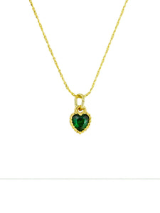 Tiger Tree NKJ5450E Emerald Heart Pendant Necklace