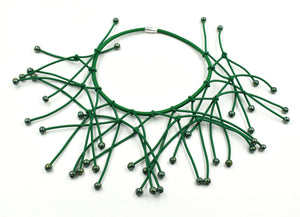 Christina Brampti Bead Knot Twigs Necklace Green