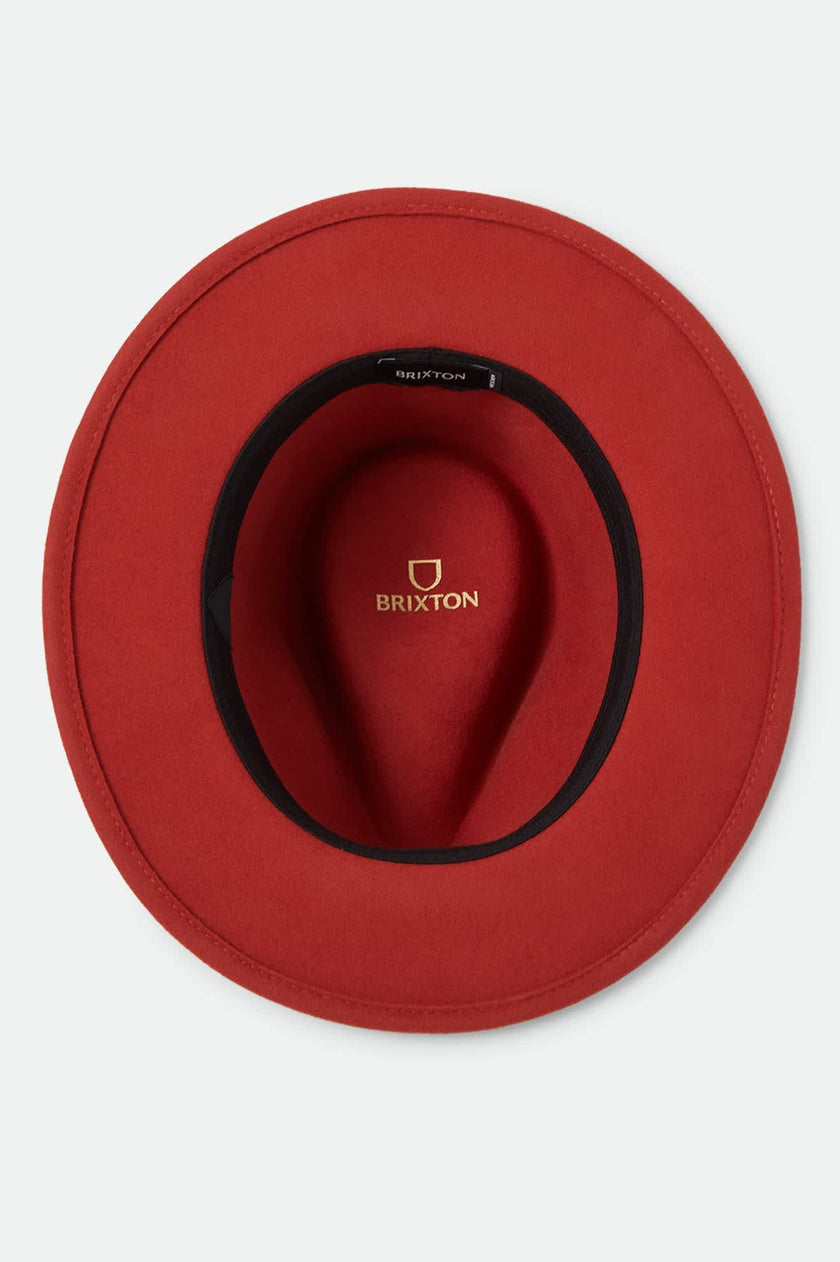 Brixton Messer Fedora Red Earth/Wax Paper