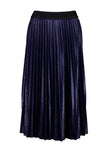 Olga De Polga Champagne Pleat Skirt Navy