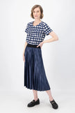 Olga De Polga Champagne Pleat Skirt Navy