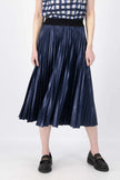 Olga De Polga Champagne Pleat Skirt Navy