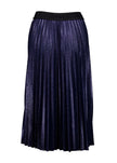 Olga De Polga Champagne Pleat Skirt Navy