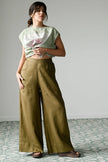 Lazybones Ollie Pant Fir Green Linen