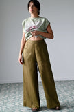 Lazybones Ollie Pant Fir Green Linen