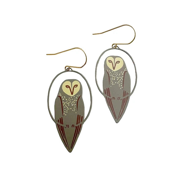 DENZ Midi Masked Owl Earrings