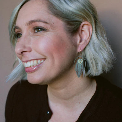 DENZ Midi Masked Owl Earrings