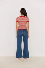 Load image into Gallery viewer, MINKPINK Chloe Stripe Knit Tee Red/Beige
