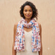 Palme 67994 Cotton Dogs Print Scarf Pink