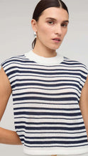 Load image into Gallery viewer, Staple The Label Palmer Stripe Knit Tank Navy/ White Stripe
