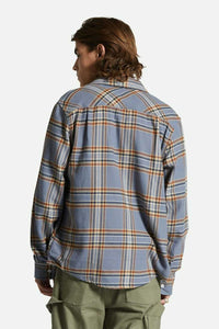 Brixton Bowery L/S Flannel Stonewash Blue/Sand