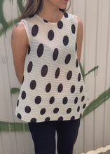 Load and play video in Gallery viewer, Indulge Me CLO063 Sleeveless Top Spots Ivory/ Black
