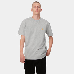 Carhartt WIP S/S Chase T-Shirt Grey Heather/Gold