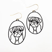 Load image into Gallery viewer, Denz Pug Dangles in Black
