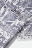 Brixton Charter Print SS Shirt Navy/White Collage