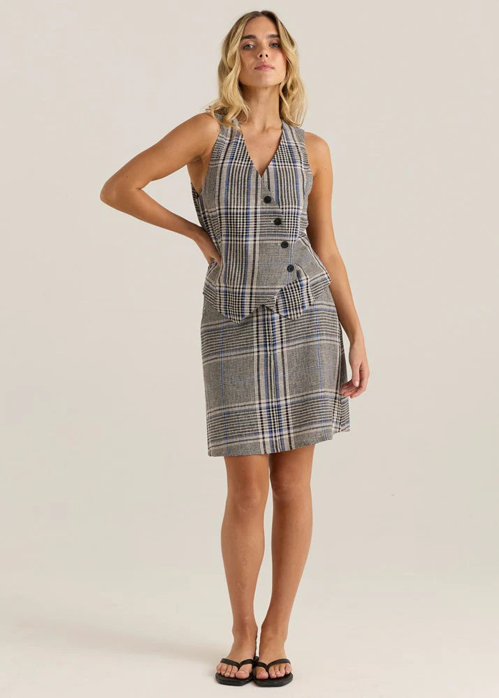Sass Clothing Blakely Vest Prince of Wales Check