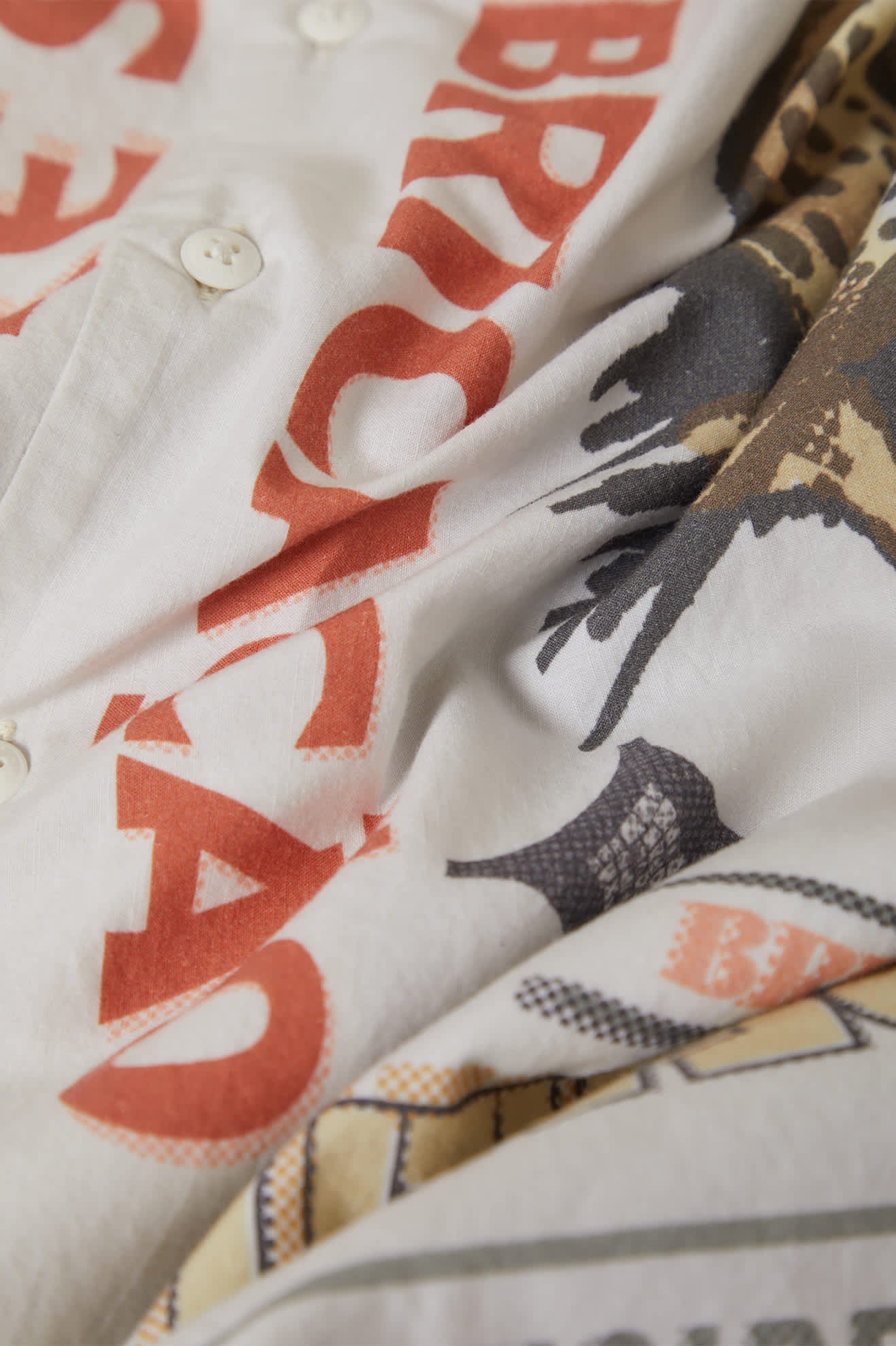 Brixton Getaway Camp Collar SS Shirt Lost In Reality Print