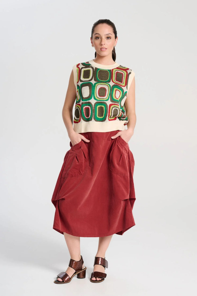 Olga de Polga Milwaukee Marlowe Skirt Blush Fine Cord
