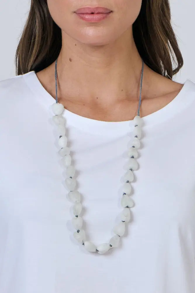 Namastai BB132 Resin Necklace White