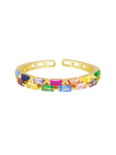 Load image into Gallery viewer, Tiger Tree Double Band Crystal Rainbow Ring
