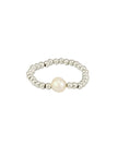 Tiger Tree RKJ2477S Silver Ball & Pearl Ring