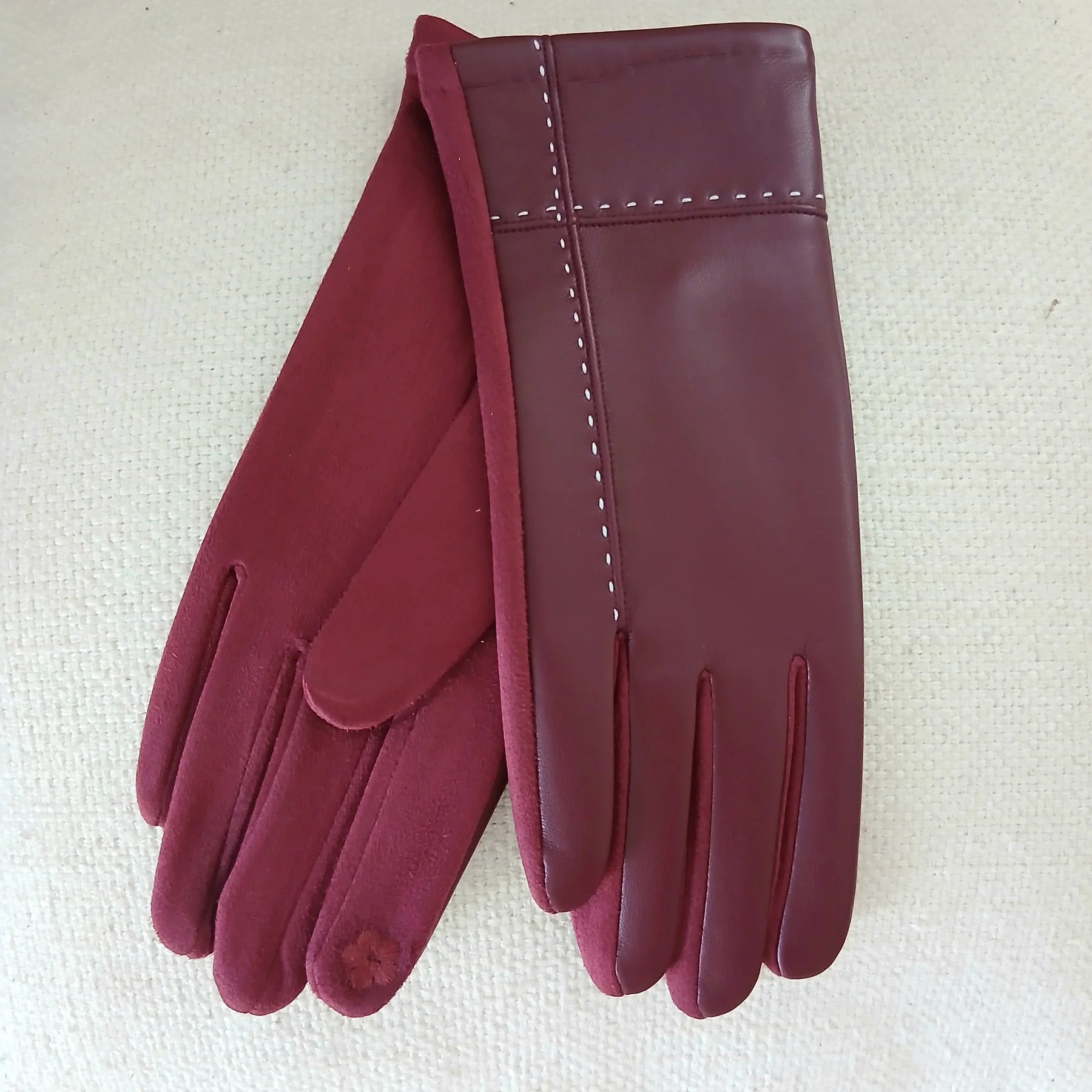 Cinnamon Creations GL031 Faux Leather Glove Burgundy