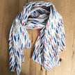 Palme 63870 Cotton Multi Sardine Print Scarf White
