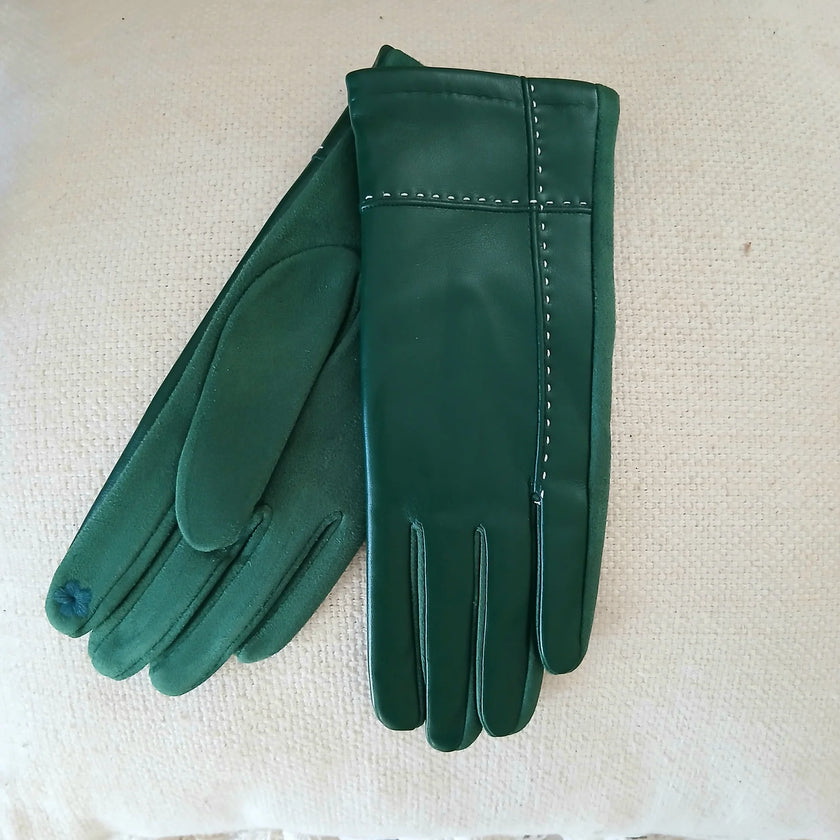 Cinnamon Creations GL031 Faux Leather Glove Green