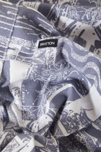 Load image into Gallery viewer, Brixton Charter Print SS Shirt Navy/White Collage

