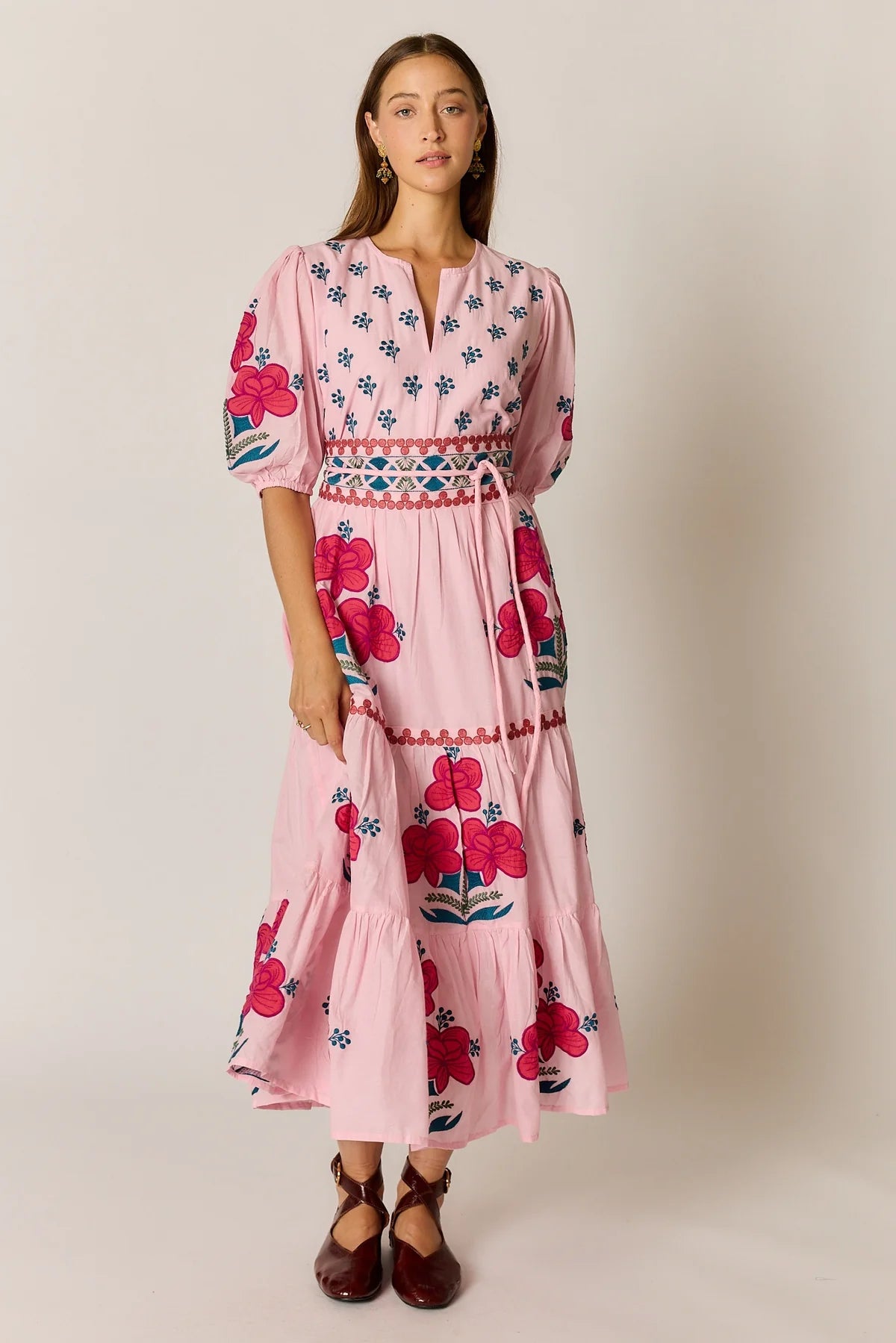Rubyyaya Alcaraz Maxi Dress Pink
