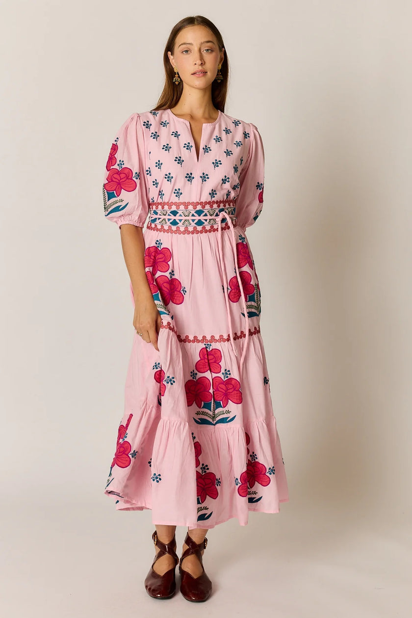 Rubyyaya Alcaraz Maxi Dress Pink