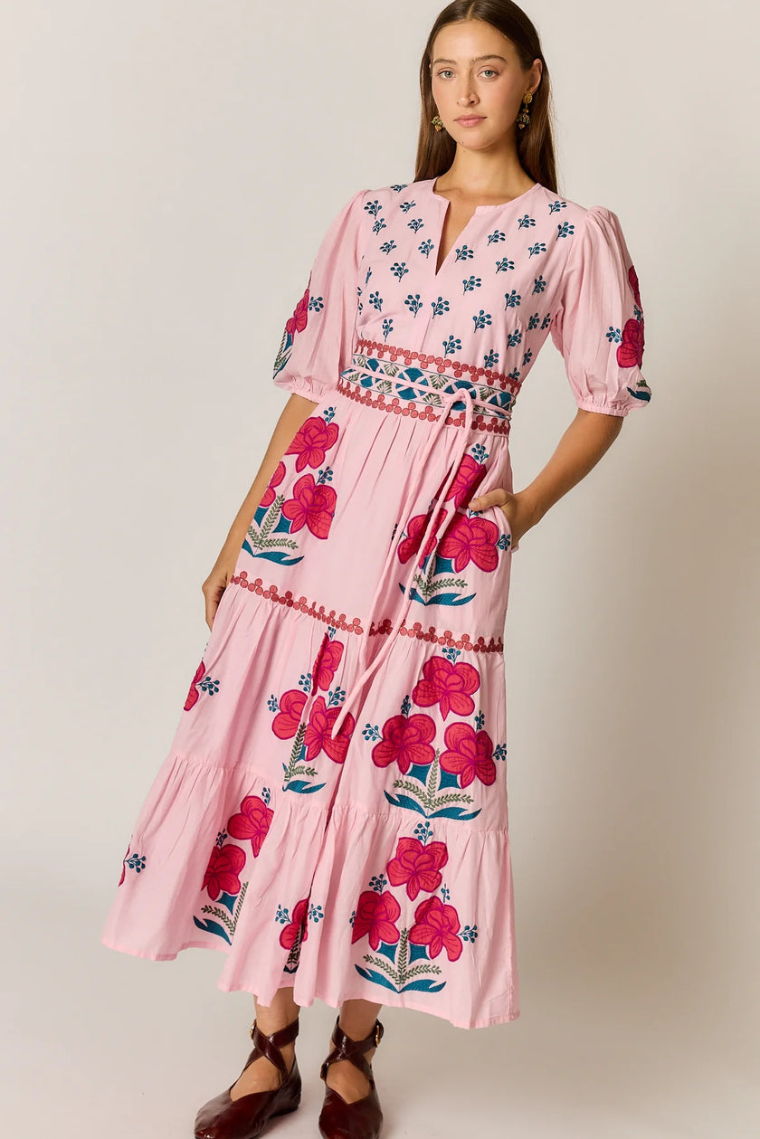 Rubyyaya Alcaraz Maxi Dress Pink
