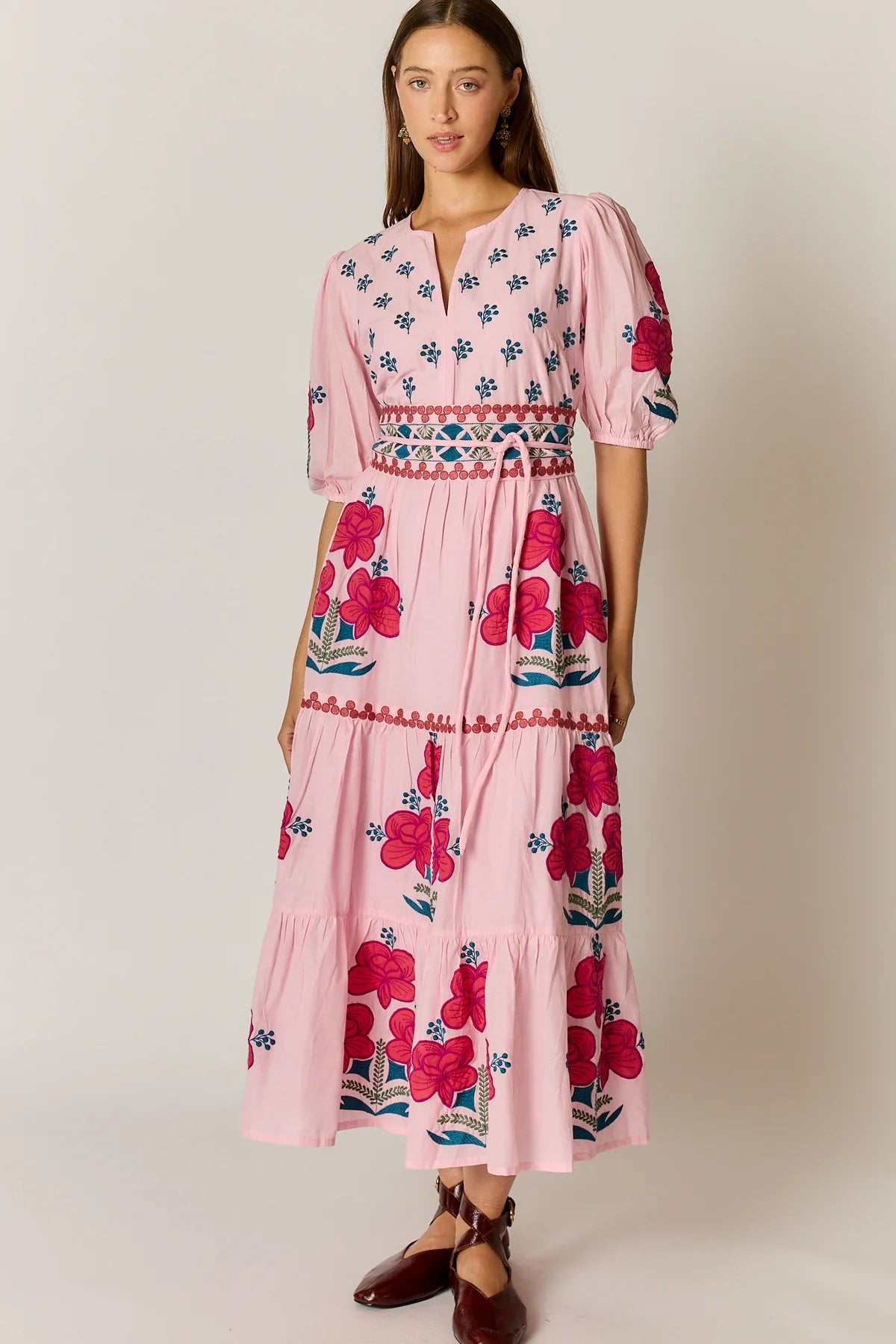 Rubyyaya Alcaraz Maxi Dress Pink