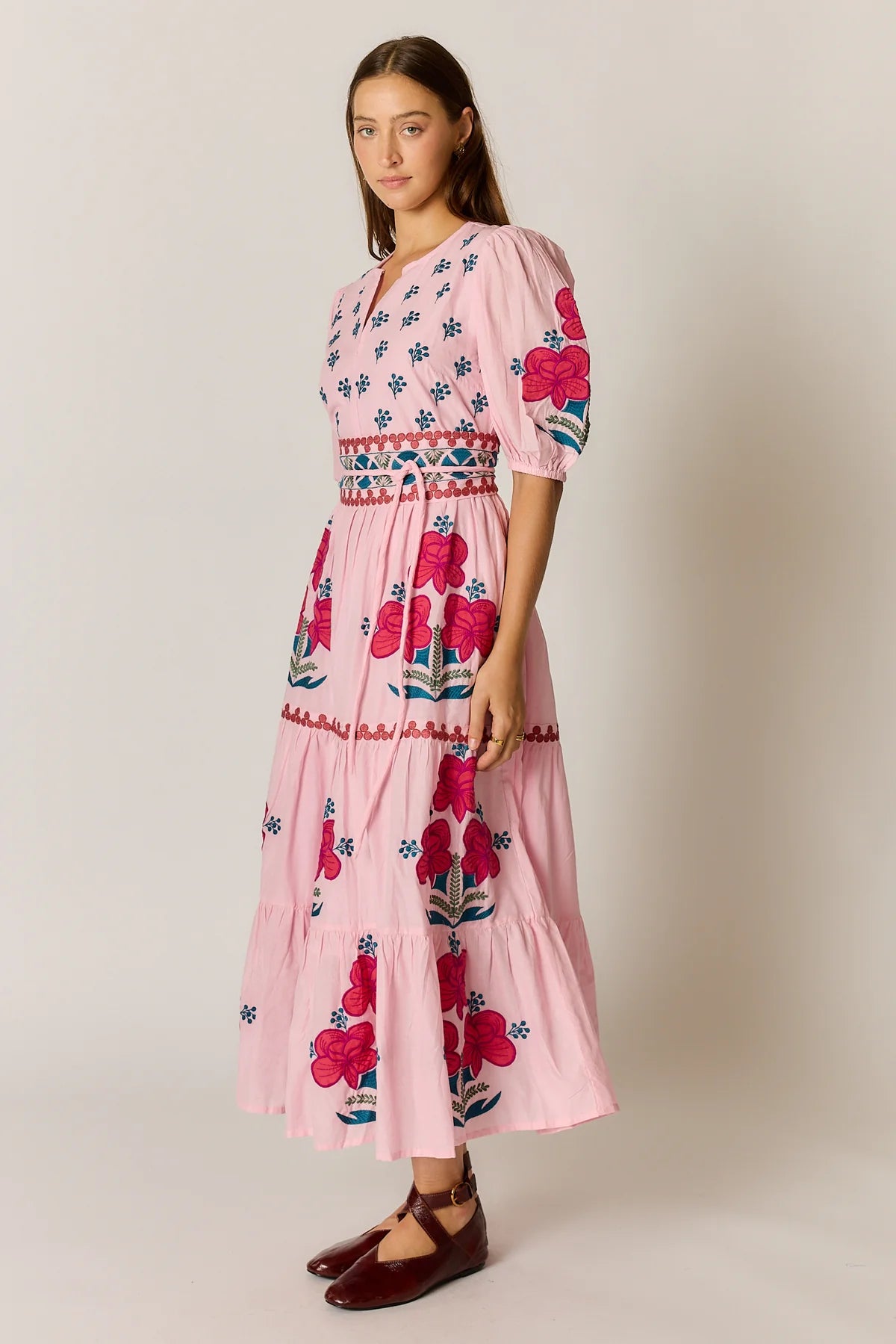 Rubyyaya Alcaraz Maxi Dress Pink