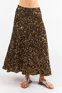 Rubyyaya Chanson Skirt Gold