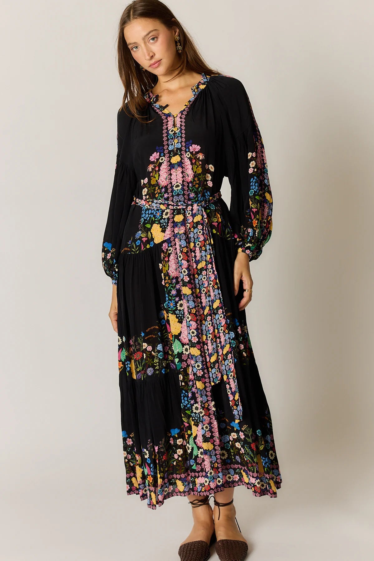 Rubyyaya Delica Maxi Dress Black