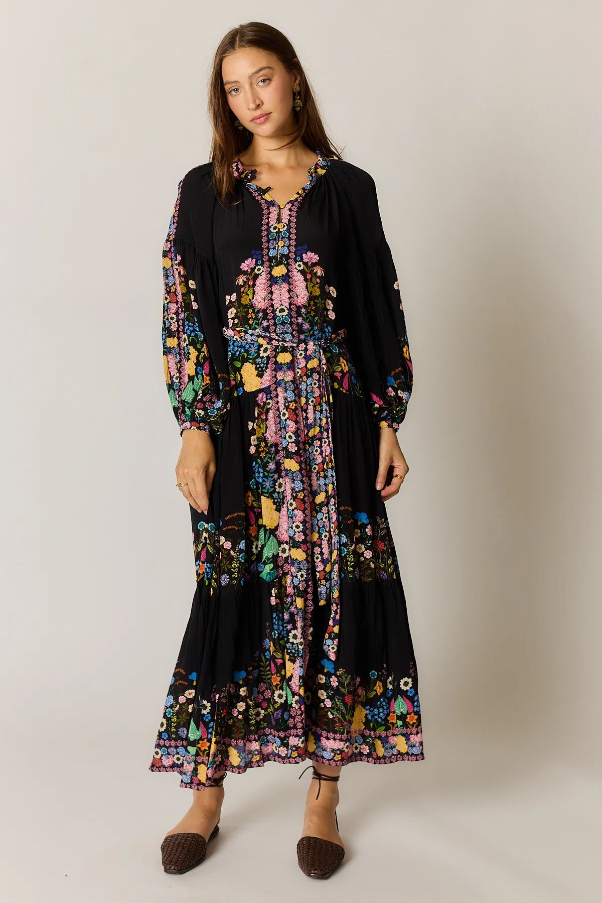 Rubyyaya Delica Maxi Dress Black