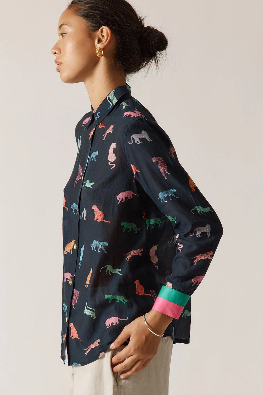 Rubyyaya Funky Cats Shirt Print