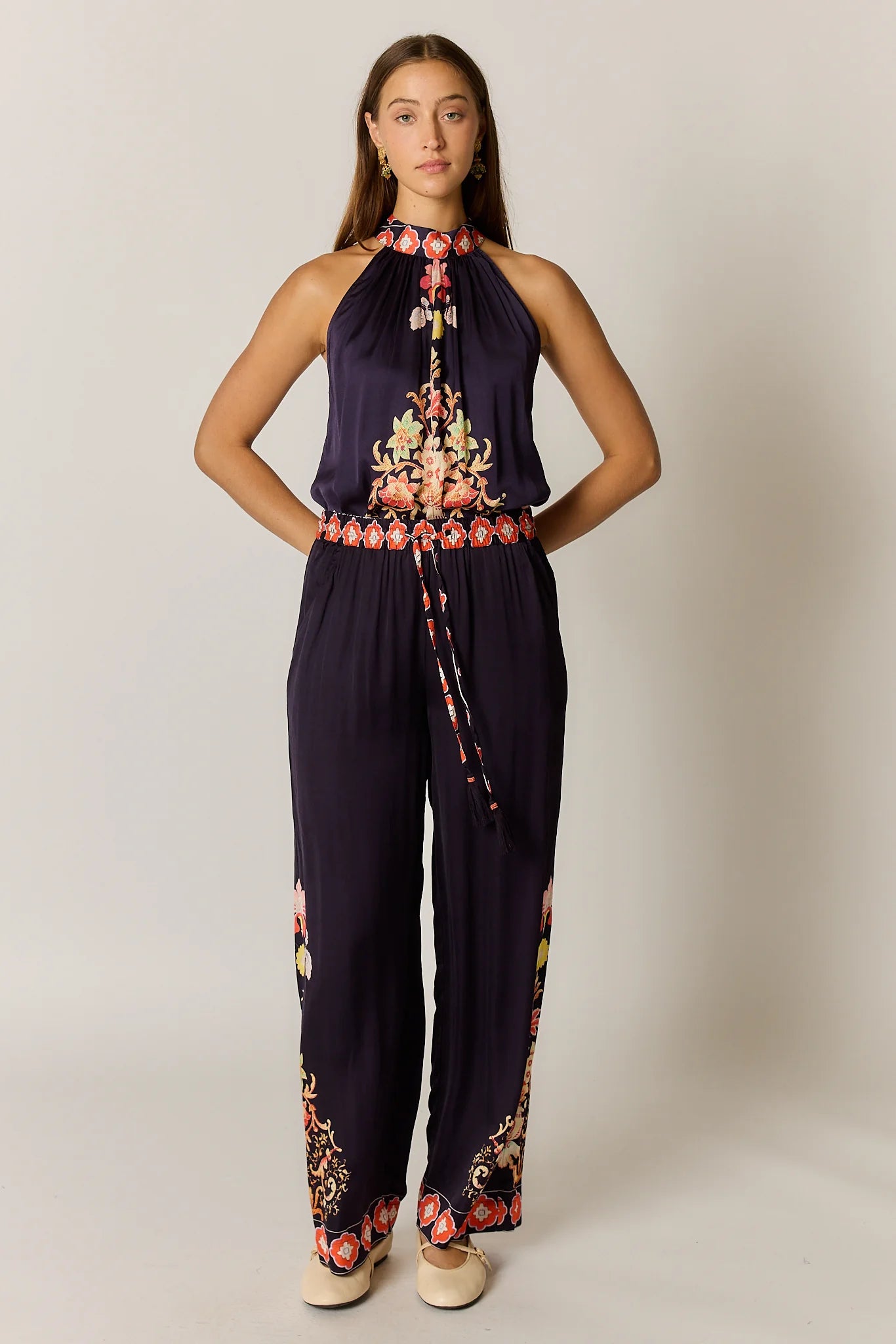 Rubyyaya Gazte Pant Burgundy