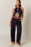Rubyyaya Gazte Pant Burgundy
