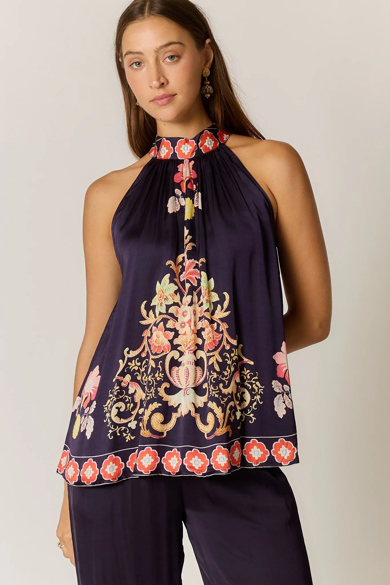 Rubyyaya Gazte Top Burgundy