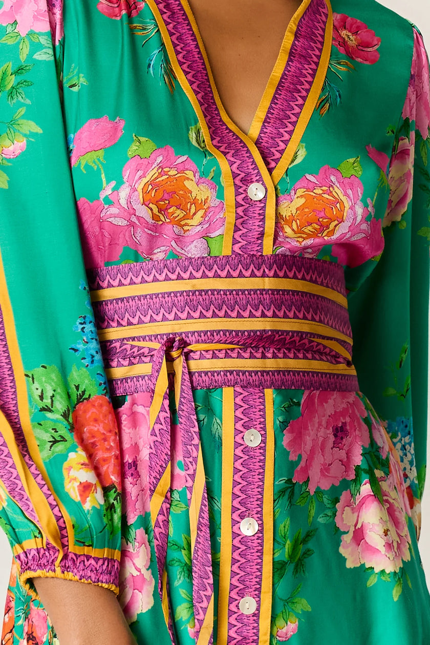 Rubyyaya Liberte Maxi Dress Green