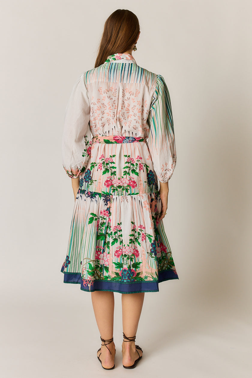 Rubyyaya Roseanne Midi Dress Multi