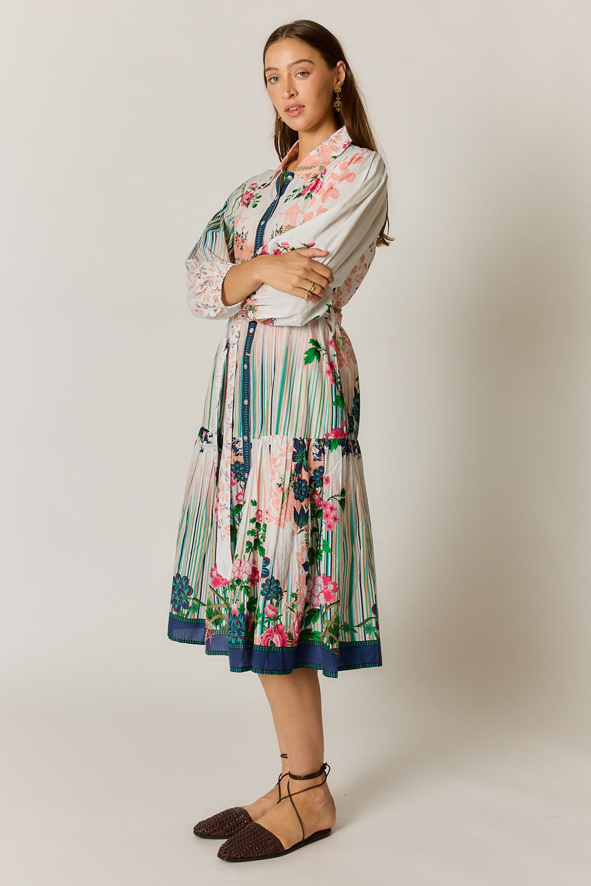 Rubyyaya Roseanne Midi Dress Multi