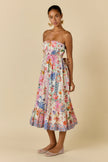 Rubyyaya Songbird Strapless Dress White Floral