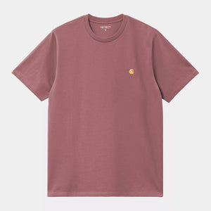 Carhartt WIP S/S Chase T-Shirt Dusky Pink/Gold