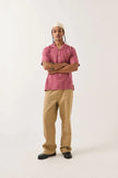 Brixton Century Short Sleeve Shirt Pink Shadow Plaid