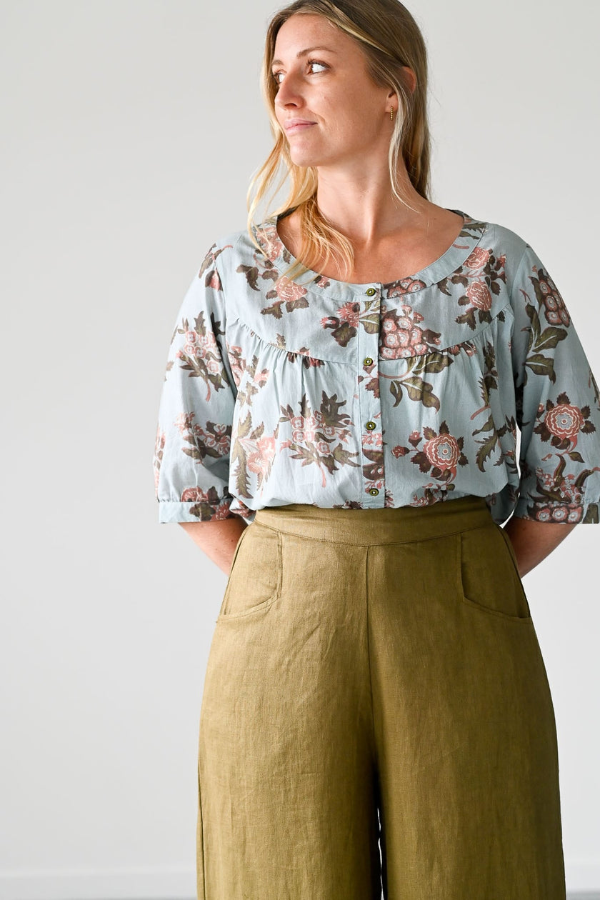 Lazybones Ollie Pant Fir Green Linen